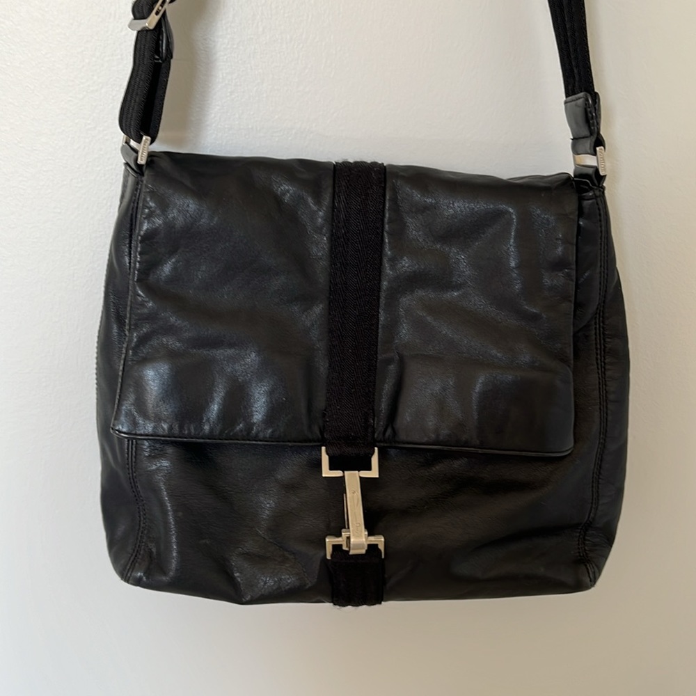 Vintage Cole Haan Black Leather Shoulder Bag